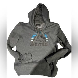 MARMOT Mountain Hoodie Hooded Sweatshirt Blue Mens Size Medium.